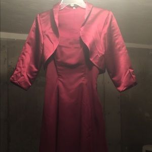 Elegant burgundy gown